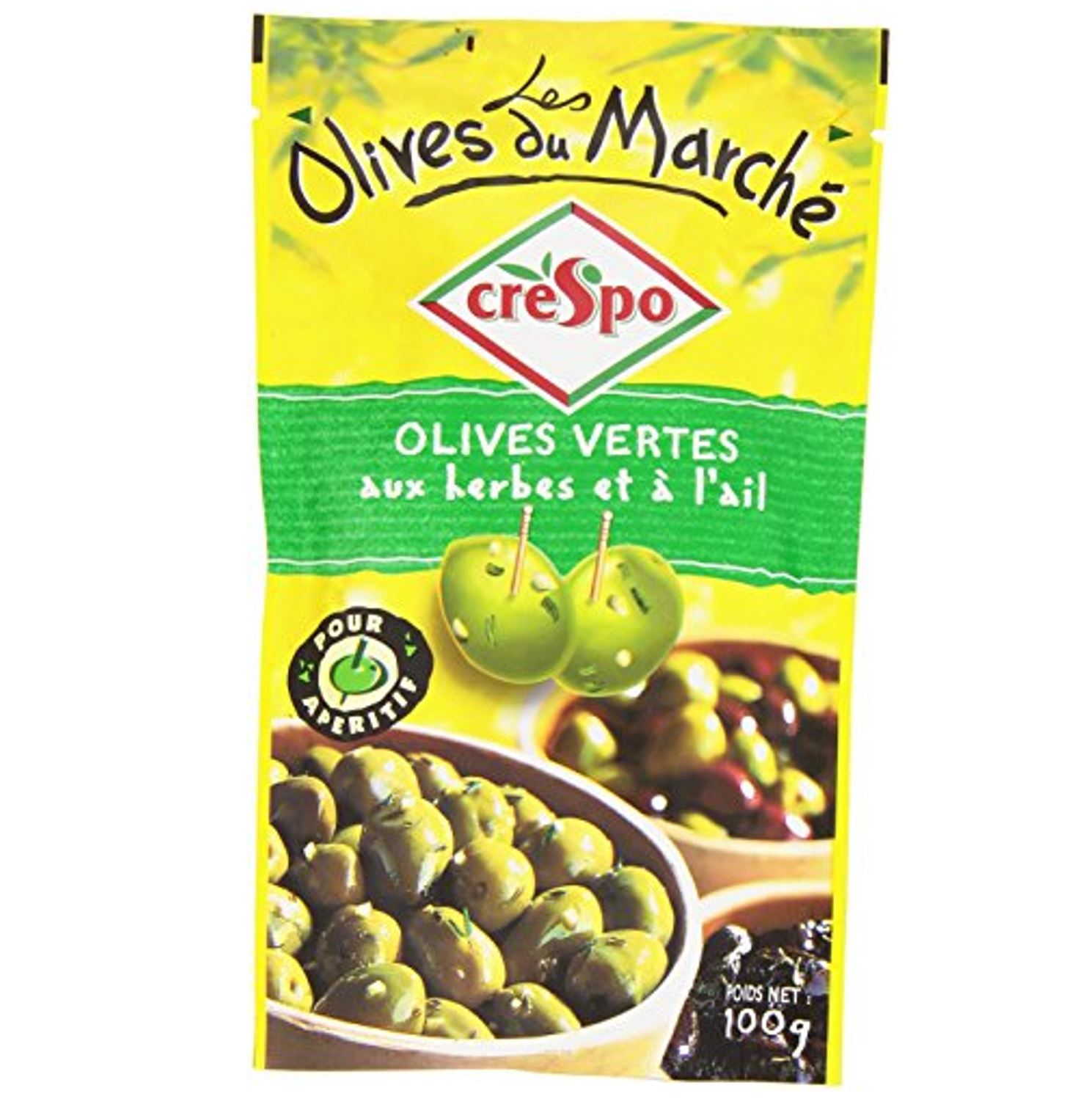 Olives vertes aux herbes & à l'ail Les Olives du Marché